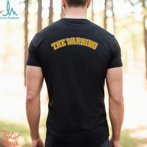 Funny the Warning Varsity Black T Shirt