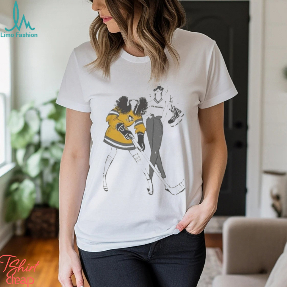 G Iii 4her By Carl Banks Heather Gray Pittsburgh Penguins Hockey Girls T  Shirt
