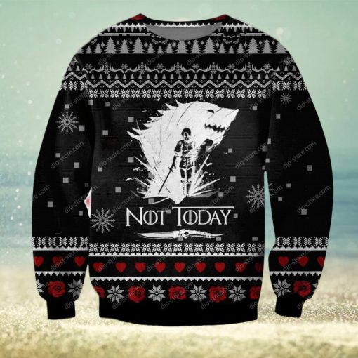 Game Of Thrones – Not Today Ugly Christmas Sweater 3D Gift For Men And Women 3D Gift For Men And Women