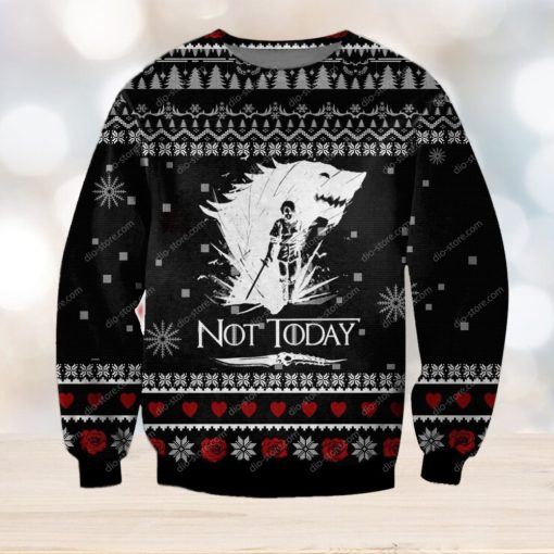 Game Of Thrones – Not Today Ugly Christmas Sweater 3D Gift For Men And Women 3D Gift For Men And Women