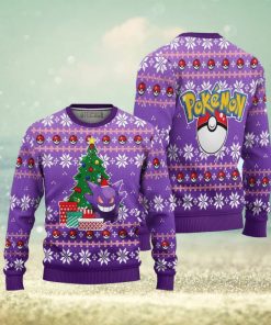 Gengar Pokemon Ugly Christmas Sweater 3D Gift For Big Fans