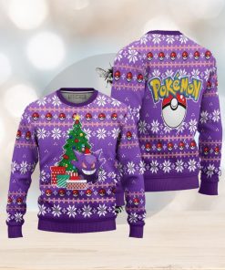 Gengar Pokemon Ugly Christmas Sweater 3D Gift For Big Fans