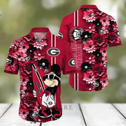 Georgia Bulldogs Aloha Mick Pattern Hawaiian Shirt For Fans