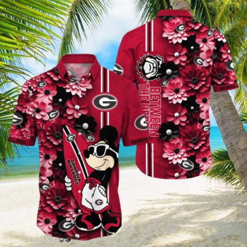 Georgia Bulldogs Aloha Mick Pattern Hawaiian Shirt For Fans