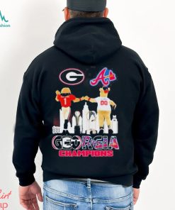 Georgia Champions Georgia Bulldogs And Atlanta Braves Mascot Sky 2023 Shirt  - teejeep