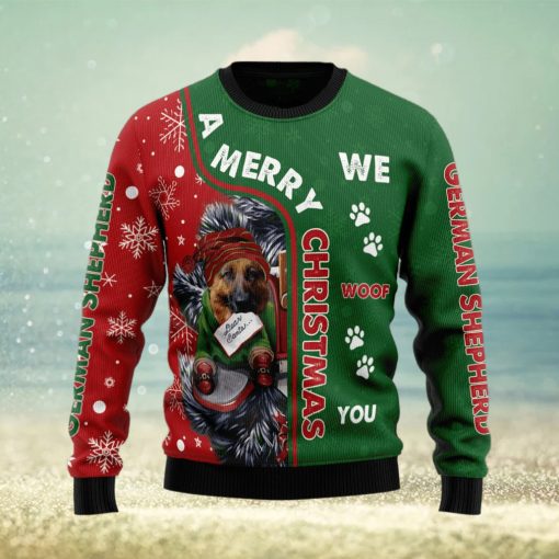 German Shepherd Merry Ugly Christmas Sweater Gift Men Women