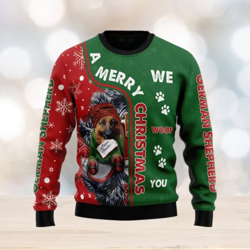 German Shepherd Merry Ugly Christmas Sweater Gift Men Women