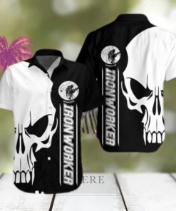 Gift For Dad Fathers Day Bw Ironworker Skull Hawaiian Shirt For Men Women