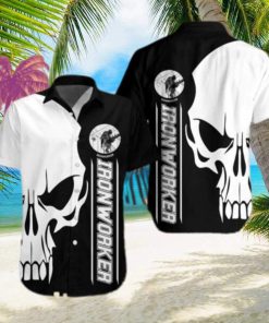 Gift For Dad Fathers Day Bw Ironworker Skull Hawaiian Shirt For Men Women