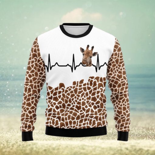 Giraffe Heart Ugly Christmas Sweater Gift Men Women