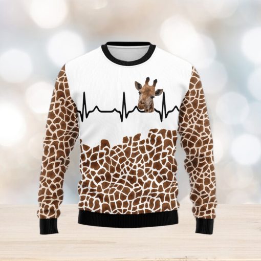 Giraffe Heart Ugly Christmas Sweater Gift Men Women