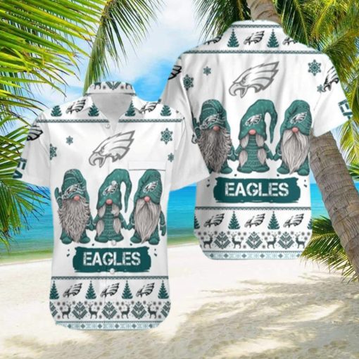 Gnome Christmas NFL Philadelphia Eagles Hawaiian Shirt Practical Beach Gift