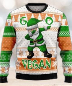 Go Vegan Dabbing Santa Ugly Sweater