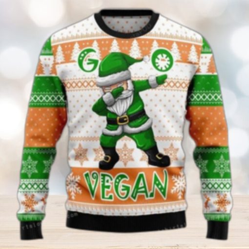 Go Vegan Dabbing Santa Ugly Sweater