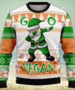 Go Vegan Dabbing Santa Ugly Sweater