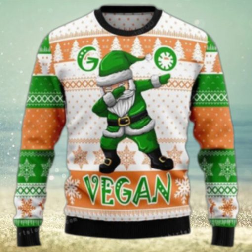 Go Vegan Dabbing Santa Ugly Sweater