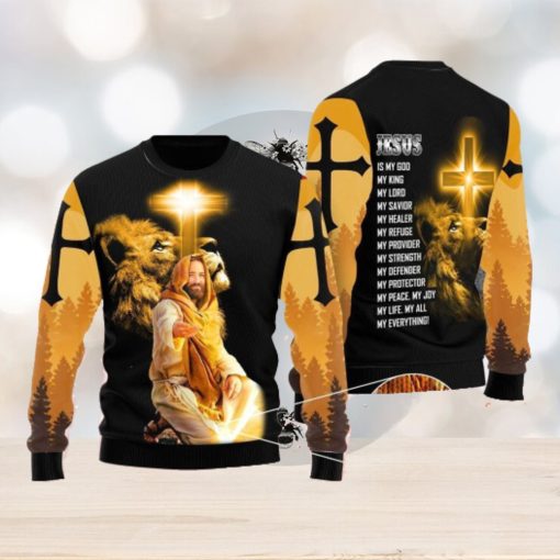 God Jesus Is My Everything Ugly Christmas Sweater Gift For Men And Women