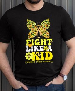 Gold Ribbon Fight Like Kids For Childhood Cancer Awareness T Shirt