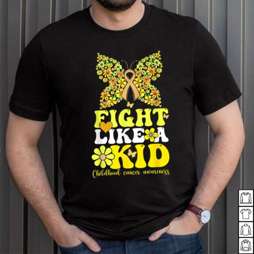 Gold Ribbon Fight Like Kids For Childhood Cancer Awareness T Shirt