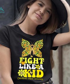 Gold Ribbon Fight Like Kids For Childhood Cancer Awareness T Shirt