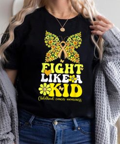 Gold Ribbon Fight Like Kids For Childhood Cancer Awareness T Shirt