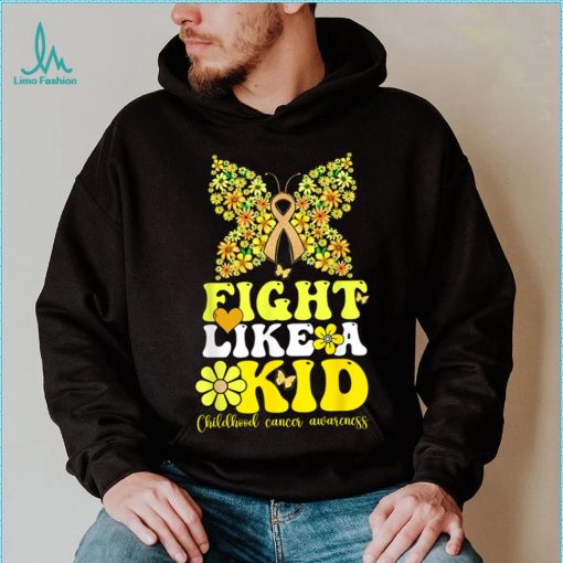 Gold Ribbon Fight Like Kids For Childhood Cancer Awareness T Shirt