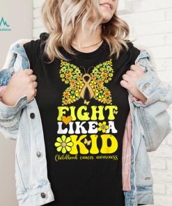 Gold Ribbon Fight Like Kids For Childhood Cancer Awareness T Shirt