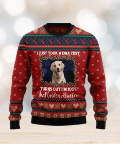 Golden Retriever DNA Ugly Christmas Sweater Gift Men Women