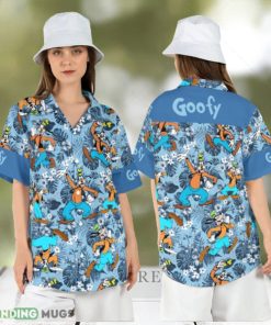 Goofy Tropical Leaves Hawaiian Shirt Disneyland Vacation Button Shirt Goofy Beach Aloha Shirt