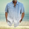 Tropical Leaf   Flower Print Men s Casual Short Sleeve Hawaiian Shirt  Men s Shirt For Summer Vacation Resort