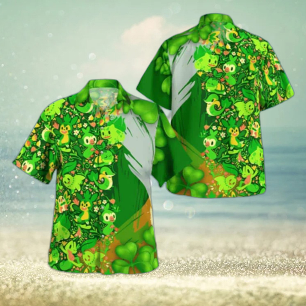 Grass Pokemon St.Patrick's Day Hawaiian Shirt