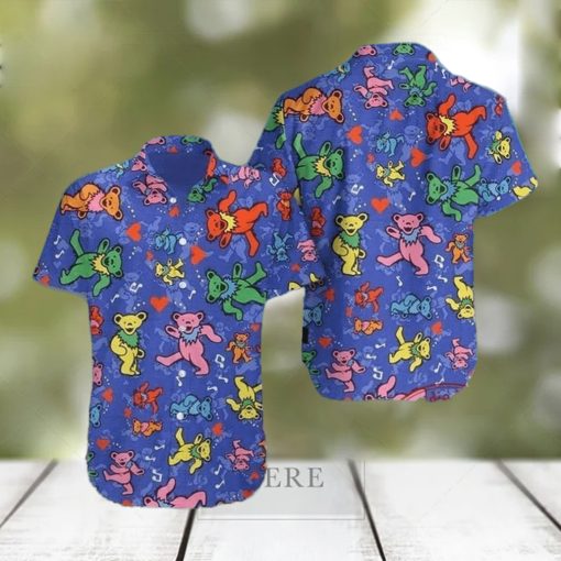 Grateful Dead Dancing Hawaiian Shirt Bear Pattern Summer Gift For Friend