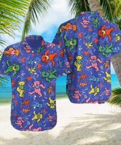 Grateful Dead Dancing Hawaiian Shirt Bear Pattern Summer Gift For Friend