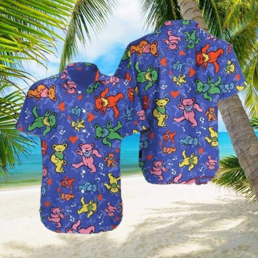 Grateful Dead Dancing Hawaiian Shirt Bear Pattern Summer Gift For Friend