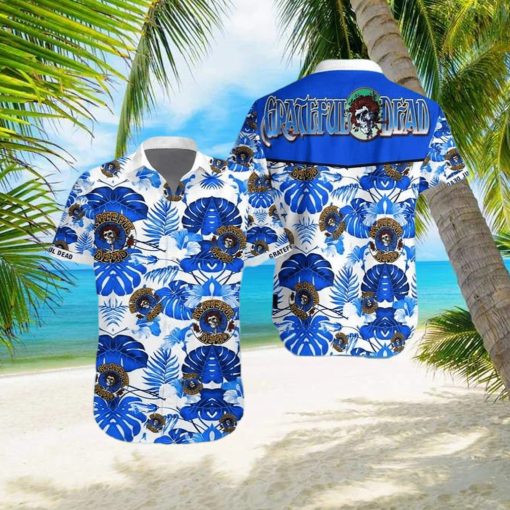 Grateful Dead Hawaiian Shirt Tropical Palm Leaves Beach Gift For Friend