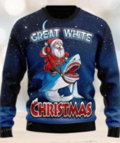 Great White Christmas Shark Ugly Sweater