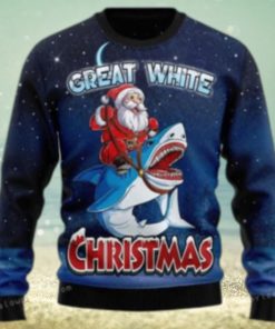 Great White Christmas Shark Ugly Sweater