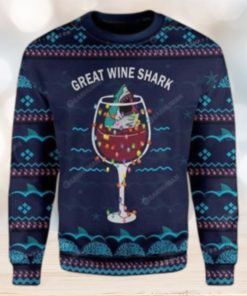 Great Wine Shark Ugly Sweater