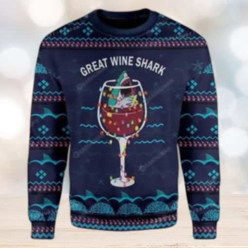 Great Wine Shark Ugly Sweater