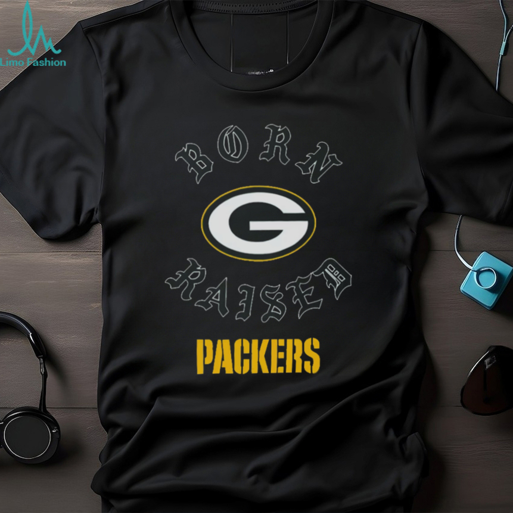 Unisex Born x Raised Black Green Bay Packers T-Shirt