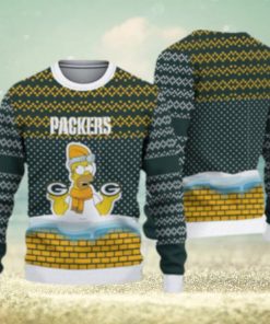 Green Bay Packers Christmas Simpson Knitted Ugly Christmas Sweater AOP Gift For Men And Women