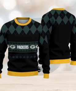 Green Bay Packers Diamond Pattern Ugly Christmas Sweater 3D Gift For Fans