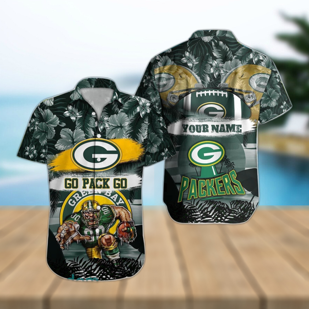 Green Bay Packers NFL Hawaiian shirt Custom Name Summer Gift - Limotees