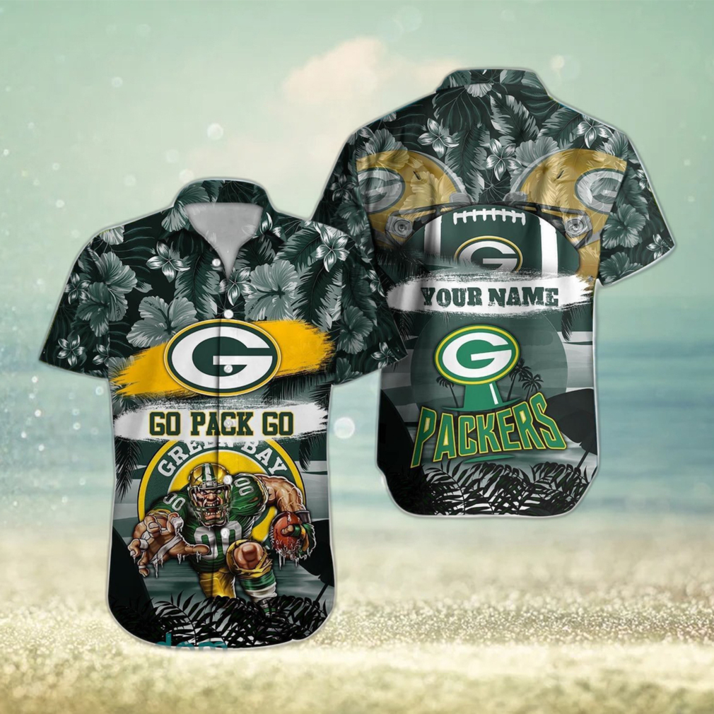 Green Bay Packers Custom Name NFL Hawaiian Shirt And Shorts Gift For Men  And Women Fans - Banantees