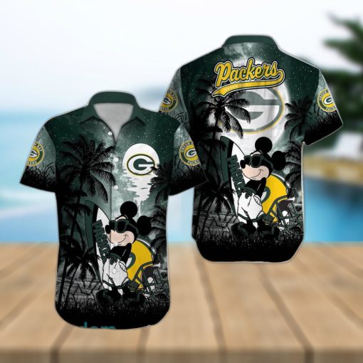 Green Bay Packers NFL Team Logo Baby Yoda Hawaiian Shirt