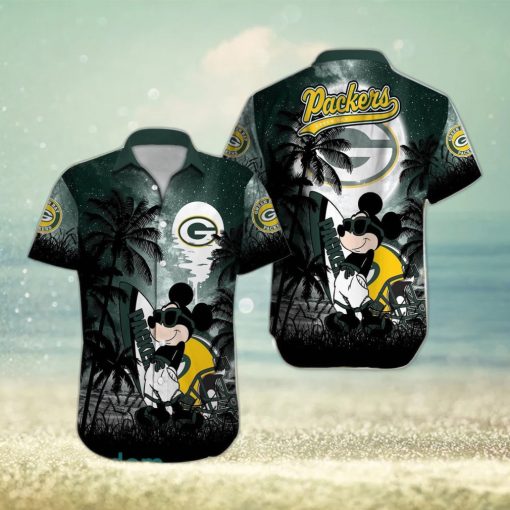 Green Bay Packers NFL Team Logo Baby Yoda Hawaiian Shirt