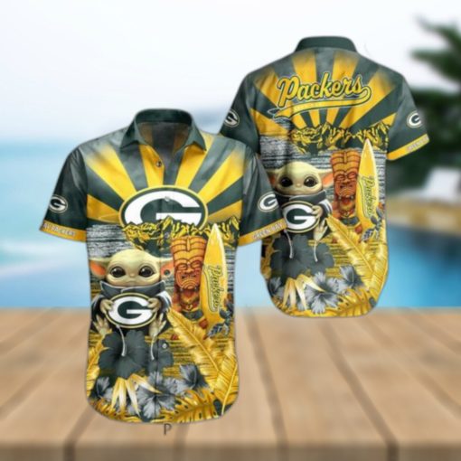 Green Bay Packers Nfl Baby Yoda Hawaiian Shirt Style Summer Trending For Men Women