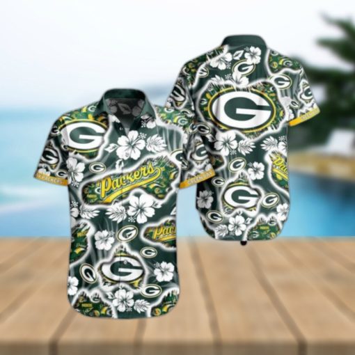 Green Bay Packers Nfl Hawaii Shirt Graphic Floral Printed This Summer Beach Shirt For Fans