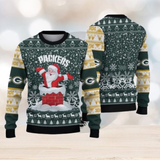 Green Bay Packers Santa Ugly Christmas Sweater 3D Gift For Fans