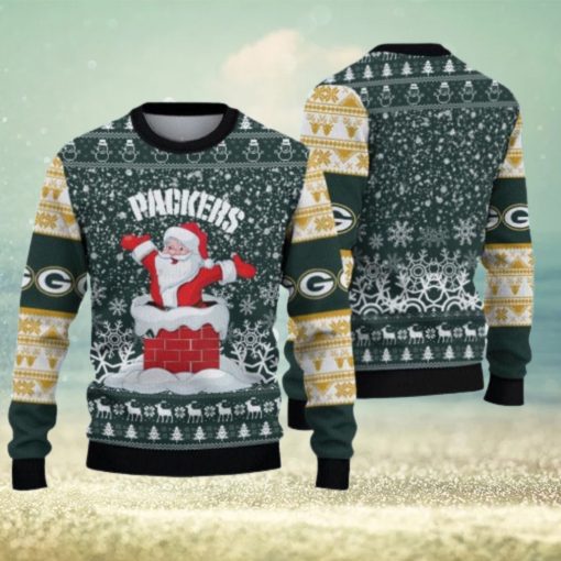 Green Bay Packers Santa Ugly Christmas Sweater 3D Gift For Fans